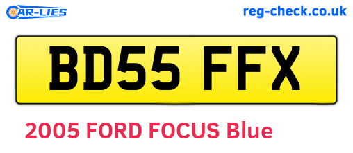 BD55FFX are the vehicle registration plates.