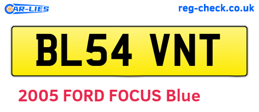 BL54VNT are the vehicle registration plates.