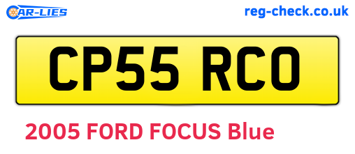 CP55RCO are the vehicle registration plates.