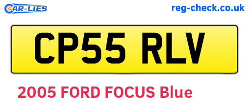 CP55RLV are the vehicle registration plates.