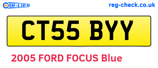 CT55BYY are the vehicle registration plates.