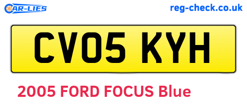 CV05KYH are the vehicle registration plates.