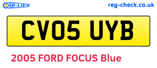 CV05UYB are the vehicle registration plates.