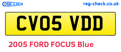 CV05VDD are the vehicle registration plates.