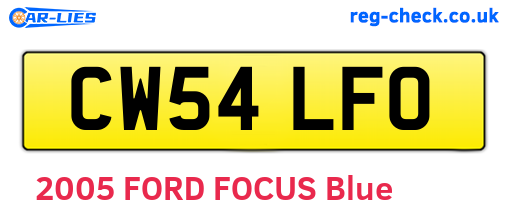 CW54LFO are the vehicle registration plates.