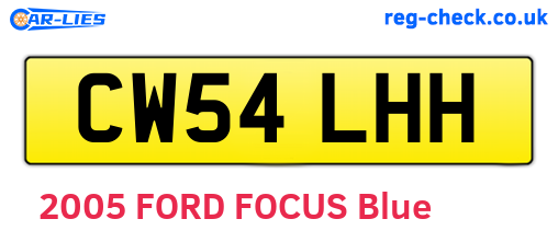 CW54LHH are the vehicle registration plates.