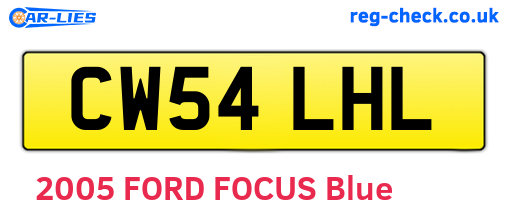 CW54LHL are the vehicle registration plates.