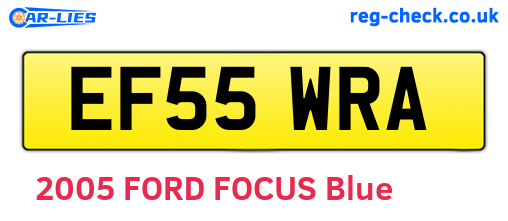 EF55WRA are the vehicle registration plates.