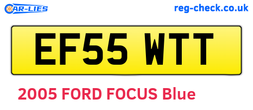 EF55WTT are the vehicle registration plates.