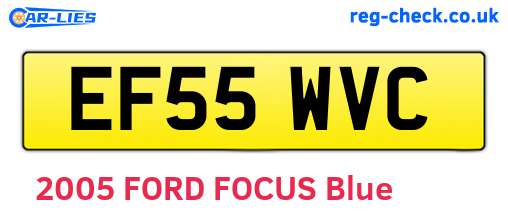 EF55WVC are the vehicle registration plates.