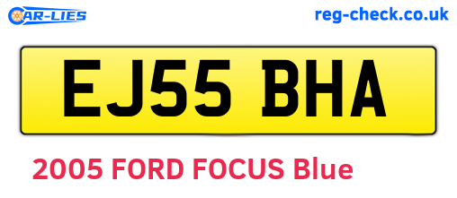 EJ55BHA are the vehicle registration plates.