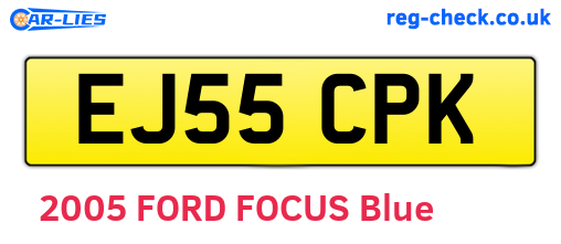 EJ55CPK are the vehicle registration plates.