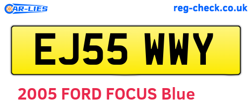 EJ55WWY are the vehicle registration plates.