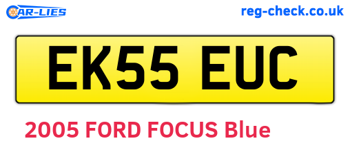 EK55EUC are the vehicle registration plates.