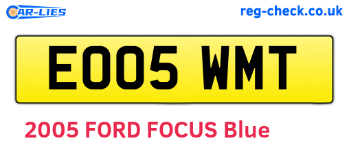 EO05WMT are the vehicle registration plates.
