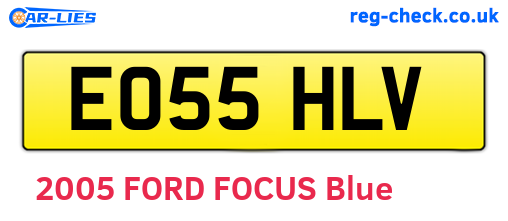 EO55HLV are the vehicle registration plates.