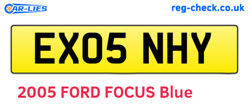 EX05NHY are the vehicle registration plates.