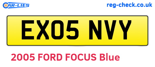 EX05NVY are the vehicle registration plates.