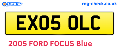 EX05OLC are the vehicle registration plates.