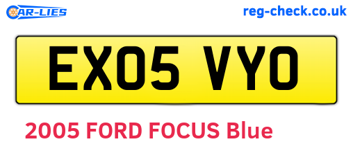EX05VYO are the vehicle registration plates.