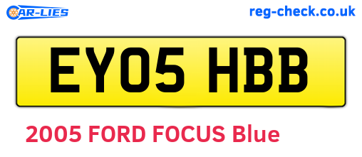 EY05HBB are the vehicle registration plates.
