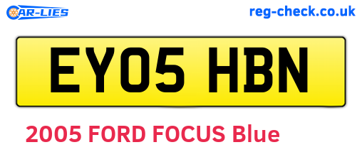 EY05HBN are the vehicle registration plates.