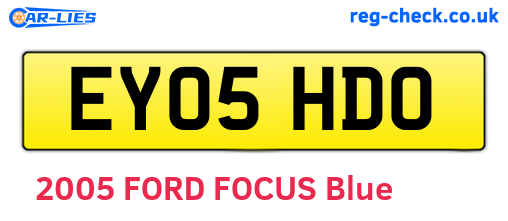 EY05HDO are the vehicle registration plates.