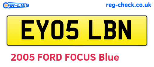 EY05LBN are the vehicle registration plates.