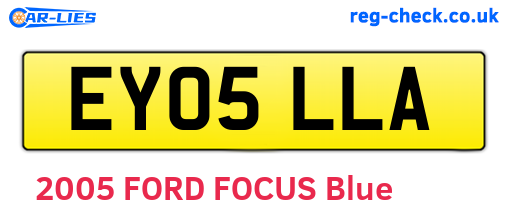 EY05LLA are the vehicle registration plates.