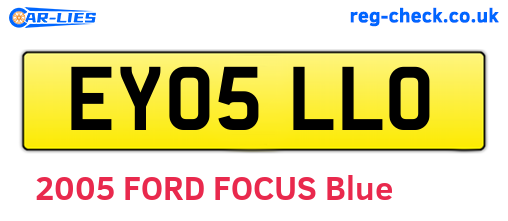 EY05LLO are the vehicle registration plates.