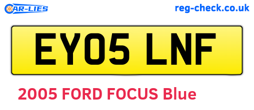 EY05LNF are the vehicle registration plates.