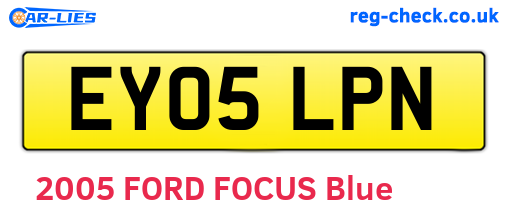 EY05LPN are the vehicle registration plates.