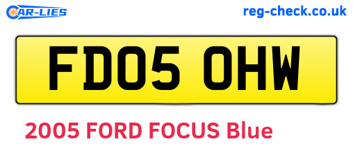 FD05OHW are the vehicle registration plates.