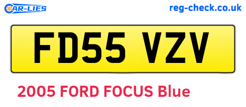 FD55VZV are the vehicle registration plates.