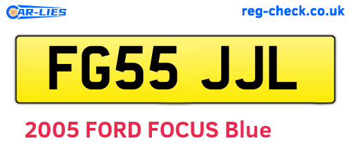 FG55JJL are the vehicle registration plates.
