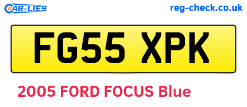 FG55XPK are the vehicle registration plates.