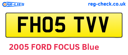 FH05TVV are the vehicle registration plates.