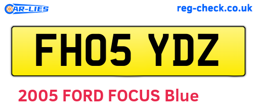 FH05YDZ are the vehicle registration plates.