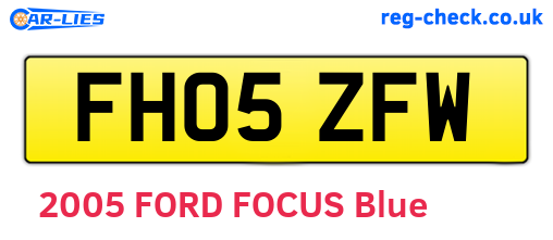 FH05ZFW are the vehicle registration plates.