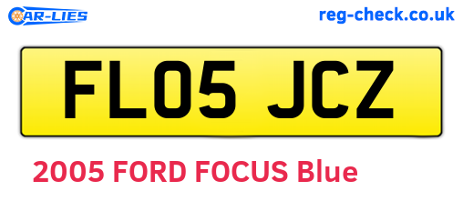 FL05JCZ are the vehicle registration plates.