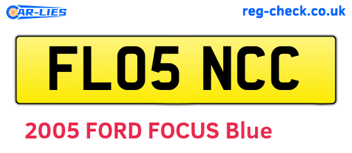 FL05NCC are the vehicle registration plates.