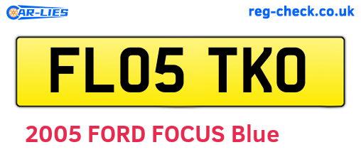 FL05TKO are the vehicle registration plates.