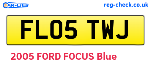 FL05TWJ are the vehicle registration plates.