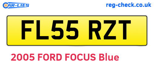 FL55RZT are the vehicle registration plates.