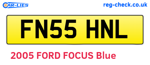FN55HNL are the vehicle registration plates.
