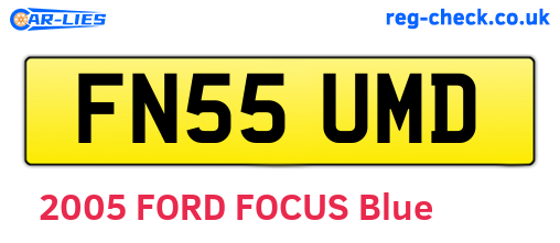 FN55UMD are the vehicle registration plates.