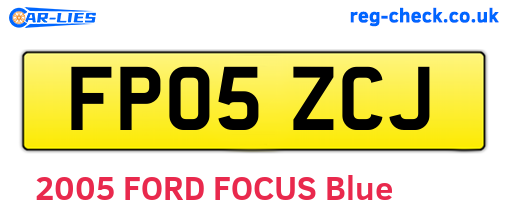 FP05ZCJ are the vehicle registration plates.