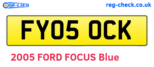 FY05OCK are the vehicle registration plates.