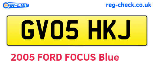 GV05HKJ are the vehicle registration plates.