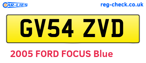 GV54ZVD are the vehicle registration plates.